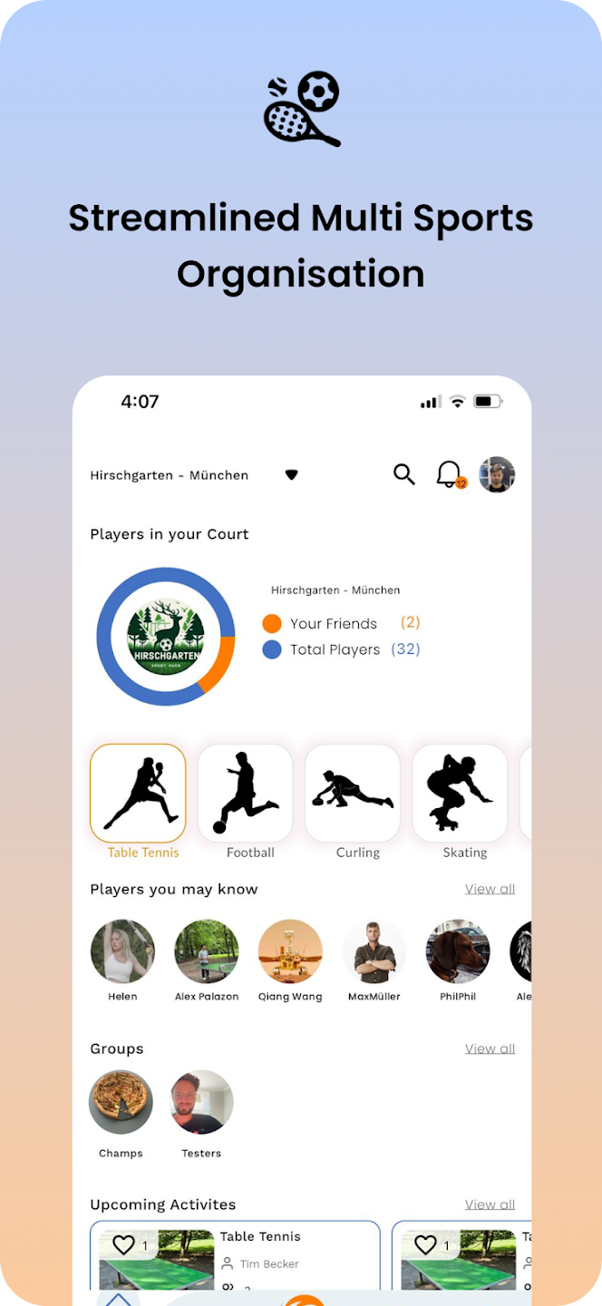Ambit - OurSports live product screenshot